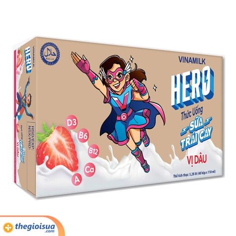 Sữa trái cây Vinamilk Hero vị dâu 110ml