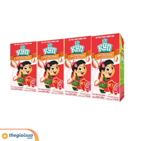 Sữa chua uống tiệt trùng Lif Kun hương Dâu 110ml