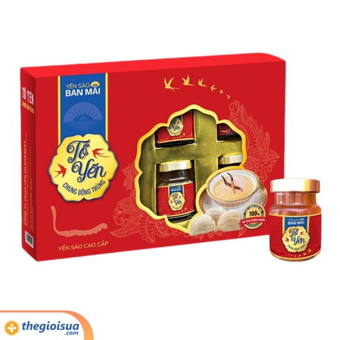 Yến sào Ban Mai - Tổ yến chưng đông trùng hộp 6x70ml