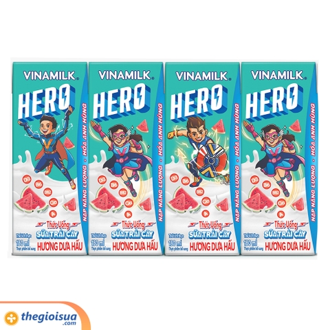 Thức uống sữa trái cây hương dưa hấu vinamilk Hero 180ml