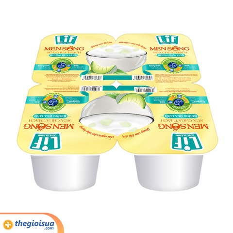 Sữa chua ăn LIF men sống thạch dưa lưới 75gr