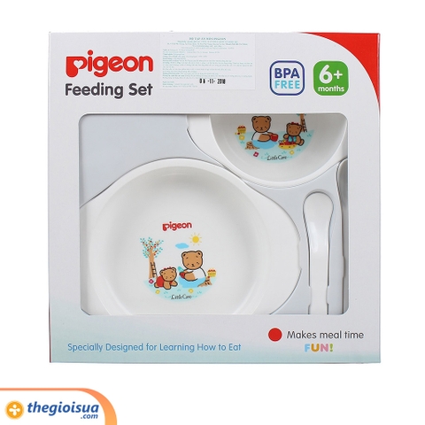 Bộ bát đĩa tập ăn Pigeon Mini