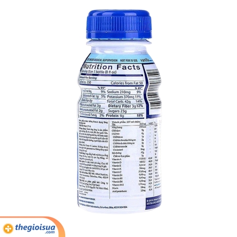 Sữa uống Ensure Vanilla 237ml (Lốc 6 chai)