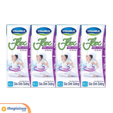 Sữa dinh dưỡng không đường Vinamilk Flex 180ml