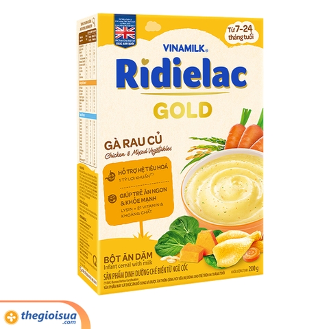 Bột ăn dặm Ridielac Gold Gà rau củ hộp giấy 200g