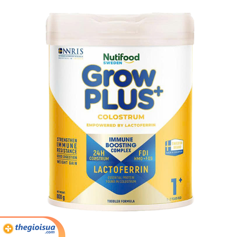 Sữa bột Grow Plus+ colostrum Lactoferrin 1+ 800g (từ 1-2 tuổi)