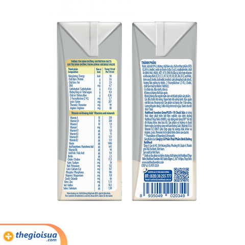 Sữa Pha Sẵn GrowPlus+ Vị chuối sữa Hộp 110ml