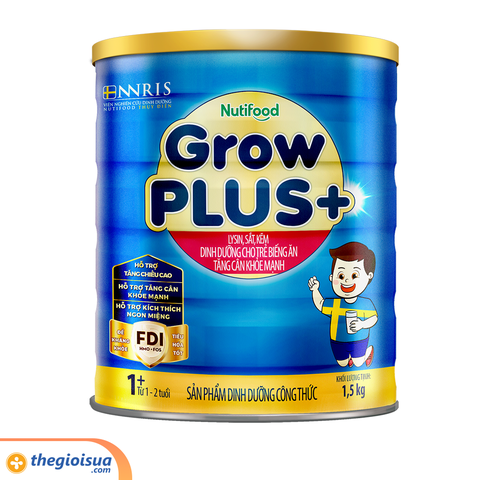 Sữa bột Nuti Grow PLUS+ xanh 1,5kg (1-2 tuổi)