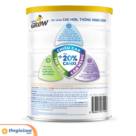 Sữa Bột Abbott Grow 2+ (trên 2 tuổi) 850g