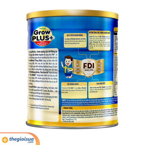 Sữa bột Nuti Grow PLUS+ xanh 1,5kg (1-2 tuổi)
