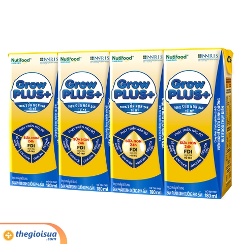 Sữa bột pha sẵn GrowPLUS+ Vàng trên 2 tuổi - Sữa non tăng đề kháng 180ml