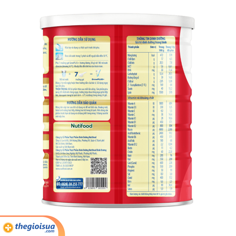 Sữa bột Nuti Grow PLUS đỏ 1+ 1,5kg (từ 1 tuổi)