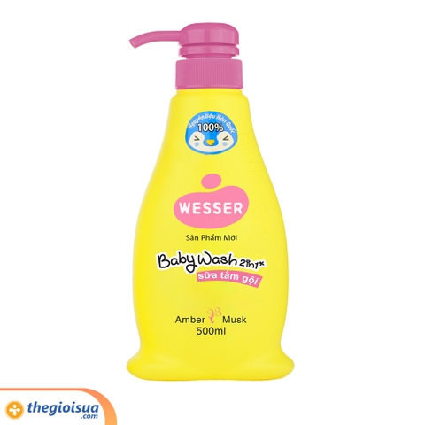 Sữa tắm gội Wesser 2 in 1 500ml (Hồng)