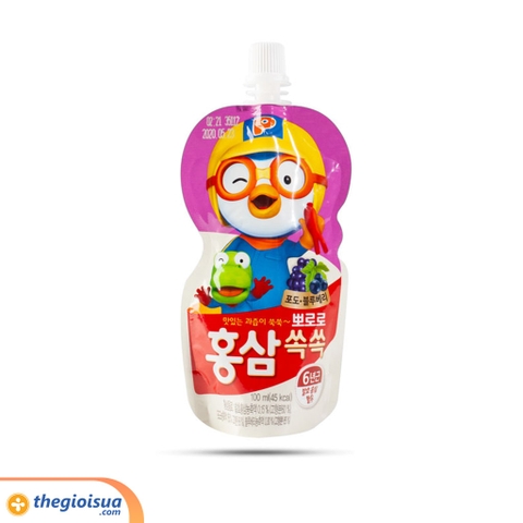 Nước uống pororo hồng sâm vị nho và việt quất
