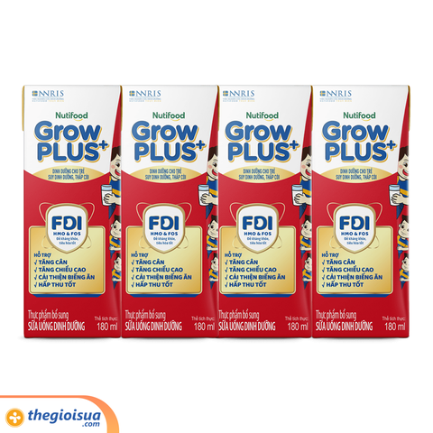 Sữa uống Nuti GrowPLUS+ đỏ 180ml x 4