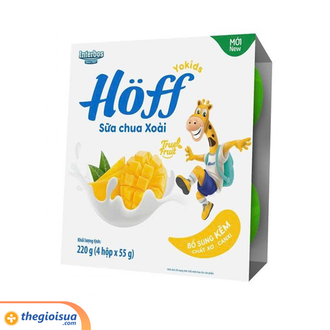Sữa chua hoa quả Hoff Vị Xoài 55g (trên 6 tháng)