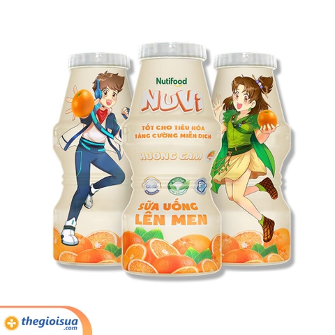 Sữa uống lên men Nuvi Hương Cam chai 100ml