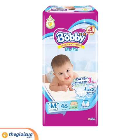 Tã Bobby dán siêu thấm size M46