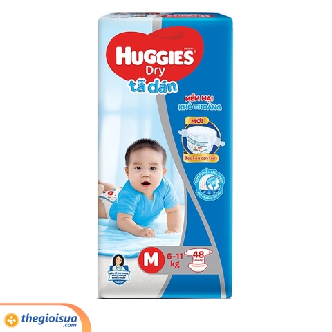 Tã dán Huggies Dry size M48