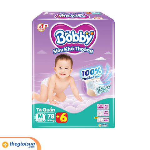 Tã quần Bobby SKT M78 - Kẹp KM