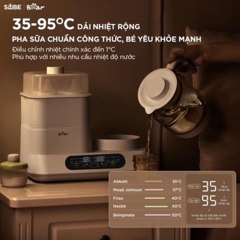 Máy đun nước và hâm sữa tiệt trùng Bear WW-5H12V78