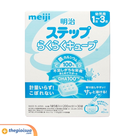 Meiji Step Raku Raku Cube 1- 3 tuổi (28gr*30) thanh