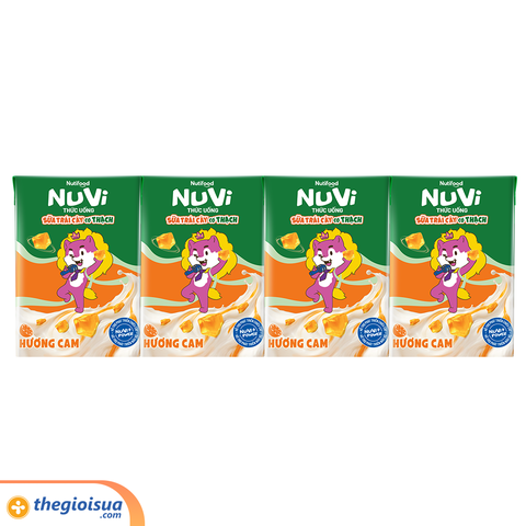 Sữa uống NuVi có thạch hương cam hộp 110ml