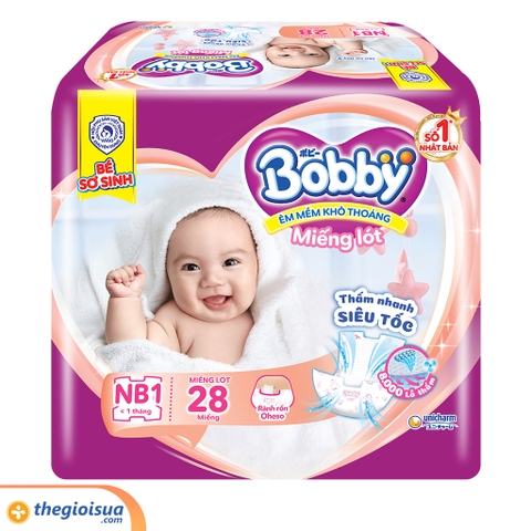 Miếng lót Bobby Newborn 1 - 28 miếng