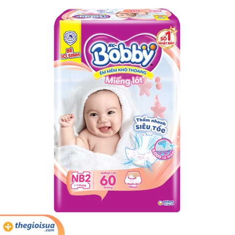 Miếng lót Bobby Newborn 2 - 60 miếng