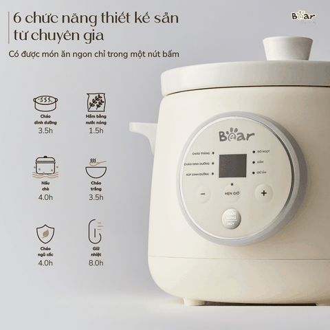 Nồi nấu chậm 1.5L Bear SB-NNC15