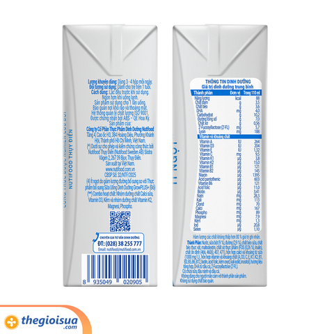 Sữa dinh dưỡng pha sẵn Nuvi Grow Height 110ml
