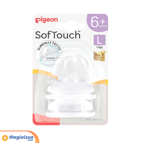 Vỉ núm ty Softouch Pigeon Size L (Lẻ 1 cái)