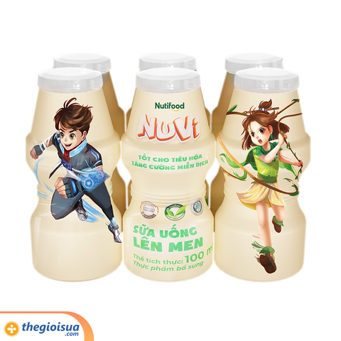 Sữa uống lên men NuVi Có Đường Chai 100ml