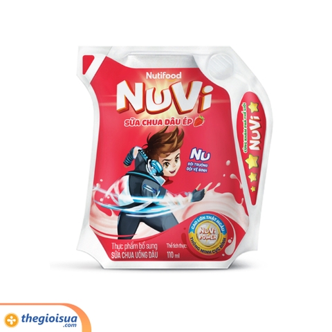 Sữa chua uống NuVi Power Dâu túi 110ml