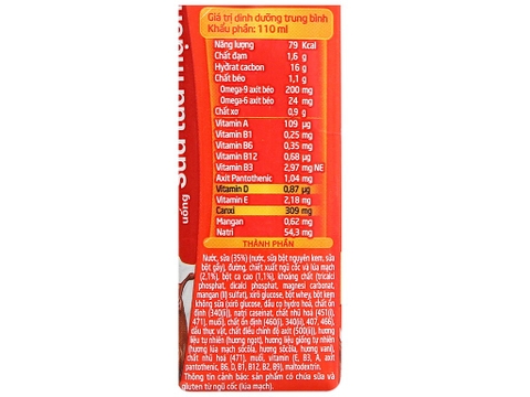 Sữa Ovaltine lúa mạch x2 canxi socola 110ml