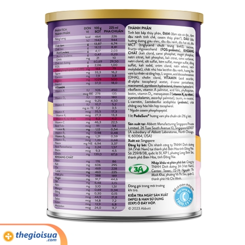 Sữa bột Abbott Pediasure 800g