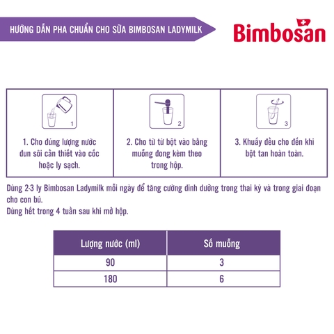 Sữa bầu Bimbosan Ladymilk 800g
