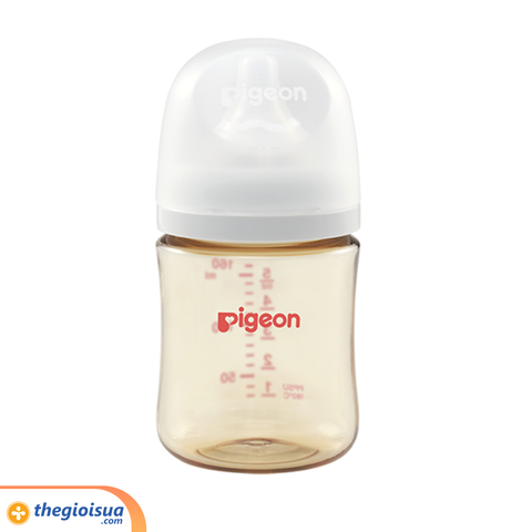 Bình sữa Softouch Baby-Friendly World Hoạ tiết logo Pigeon 160ml