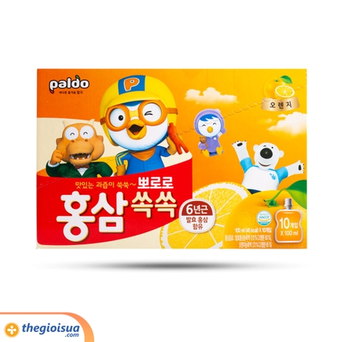 Nước uống Pororo hồng sâm vị cam