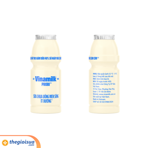 Sữa chua uống men sống Vinamilk Probi ít đường 4x130ml