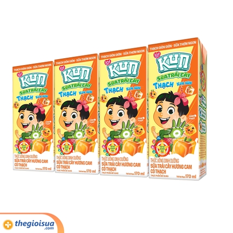 Kun sữa trái cây hương Cam có thạch 170ml