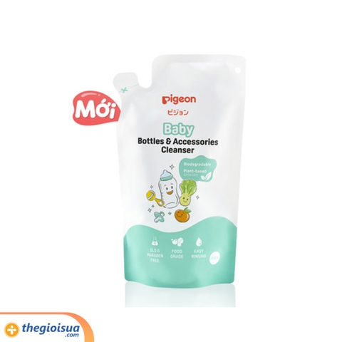 Dung dịch rửa bình sữa & phụ kiện Pigeon gốc thực vật 450ml
