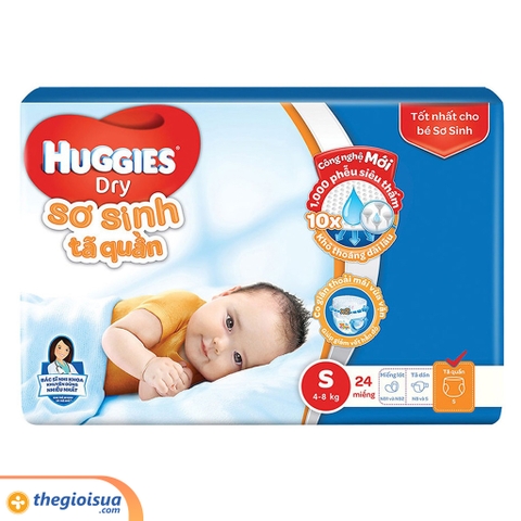 Tã quần Huggies Dry size S 24 miếng