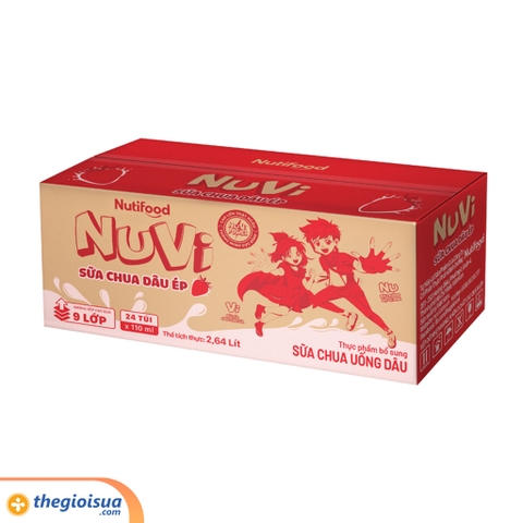 Sữa chua uống NuVi Power Dâu túi 110ml