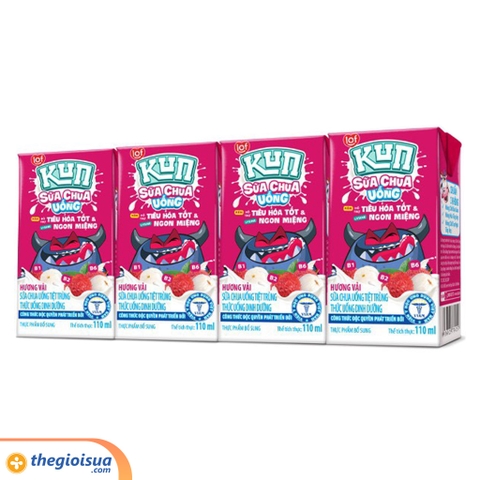 Sữa chua uống Kun hương vải 110ml