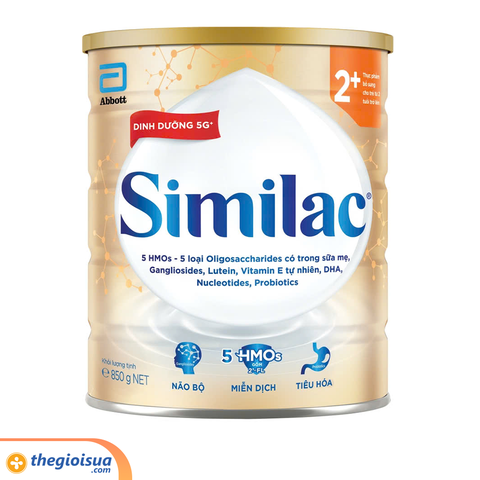 Sữa bột Similac 2+ (Gangliosides) 850g từ 2 tuổi trở lên