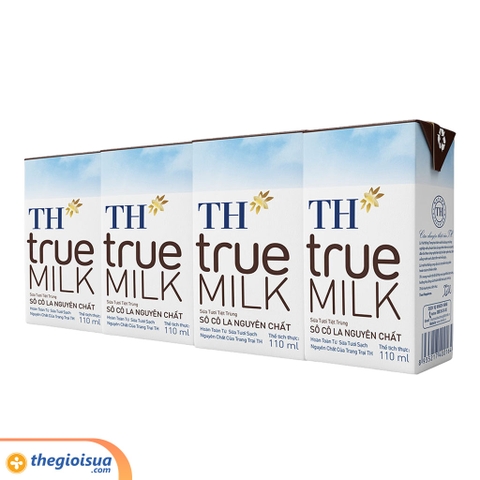 Sữa tươi tiệt trùng TH true Milk Sô cô la nguyên chất 4x110ml