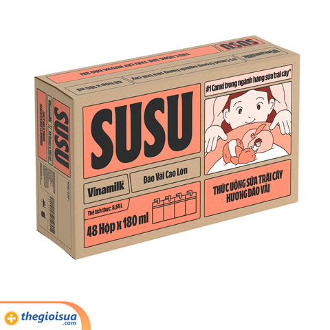 Sữa trái cây Hương Đào Vải Vinamilk Susu 110ml