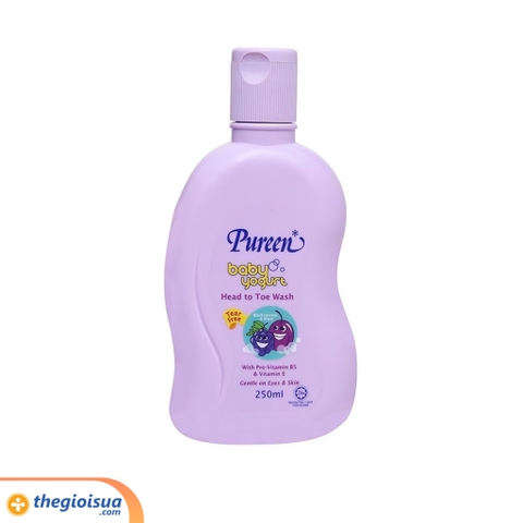 Sữa tắm gội Pureen tím sữa chua, nho đen, mận 250ml