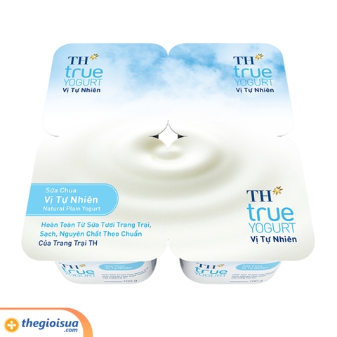 Sữa chua ăn Vị Tự Nhiên TH True Yogurt vỉ 4x100g